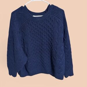 Universal Thread Dark Blue Cable Knit Sweater